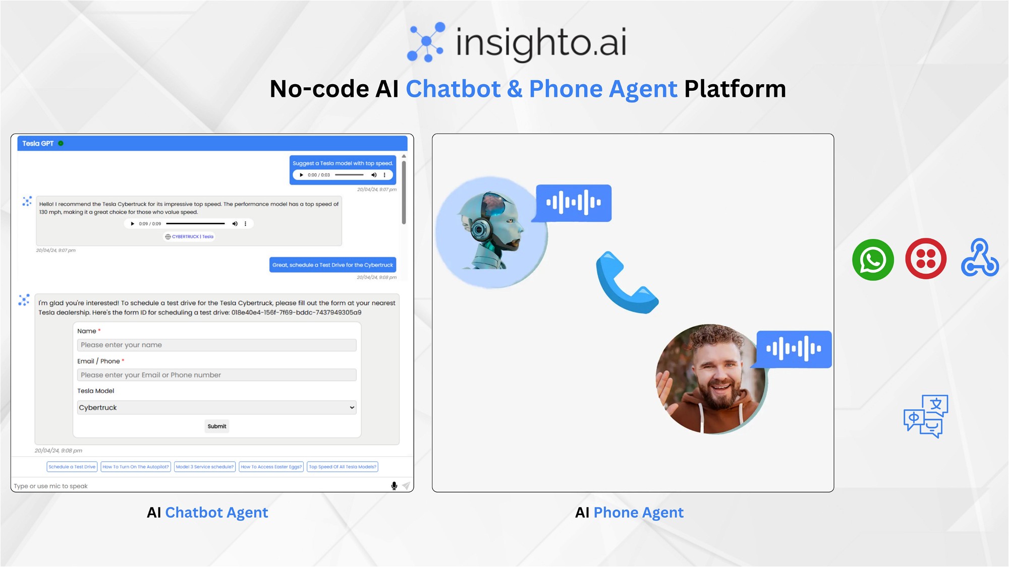 Insighto.ai – No-code Platform for AI Chatbot & Phone Agents – LIFETIME Deals by appsumo