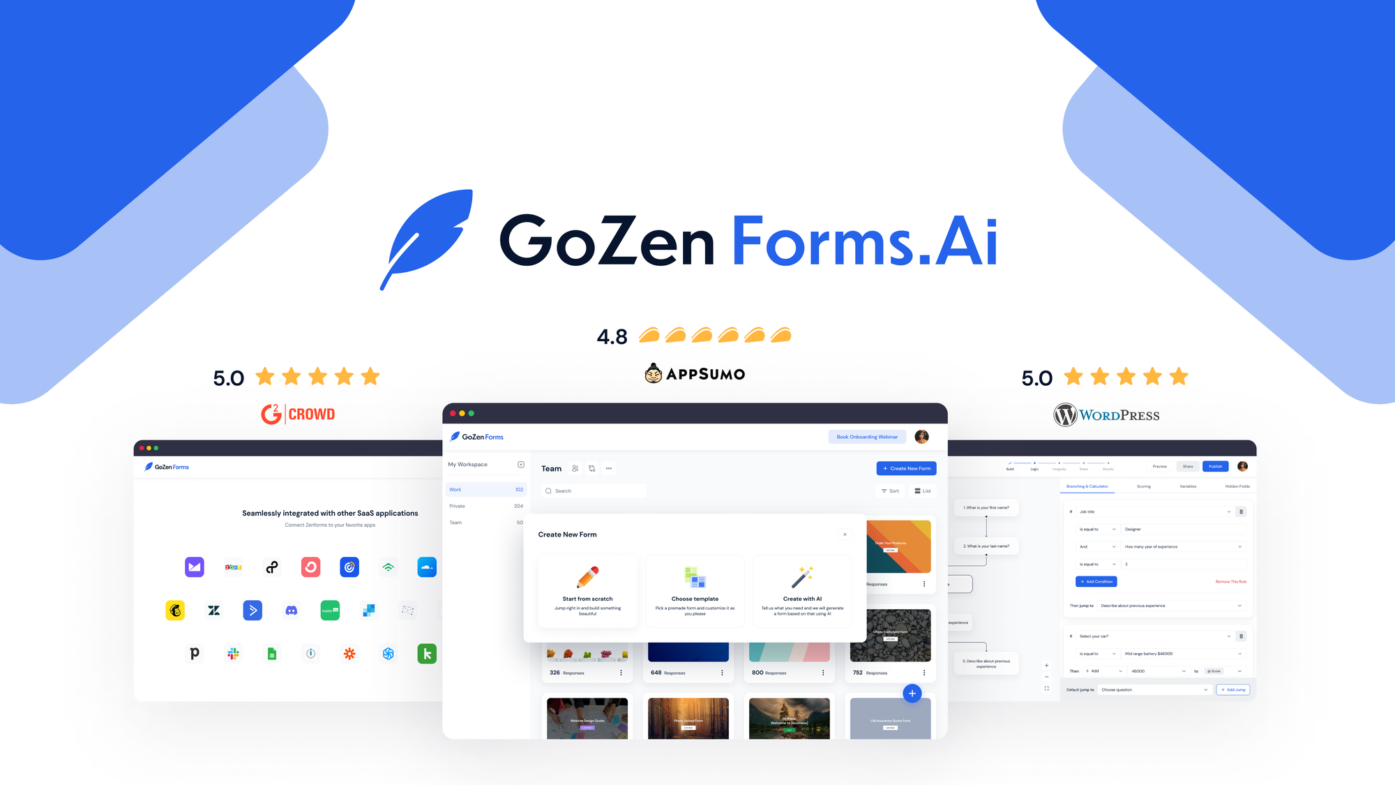 GoZen Forms.Ai – LIFETIME Deals by appsumo