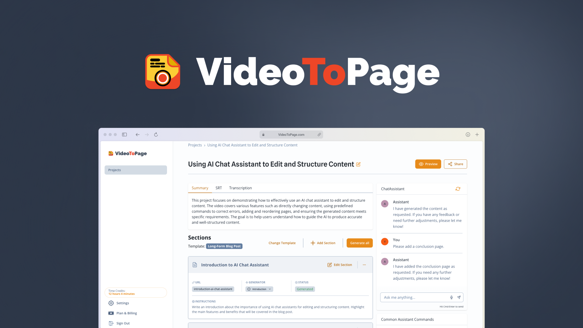 VideoToPage – LIFETIME Deals by appsumo