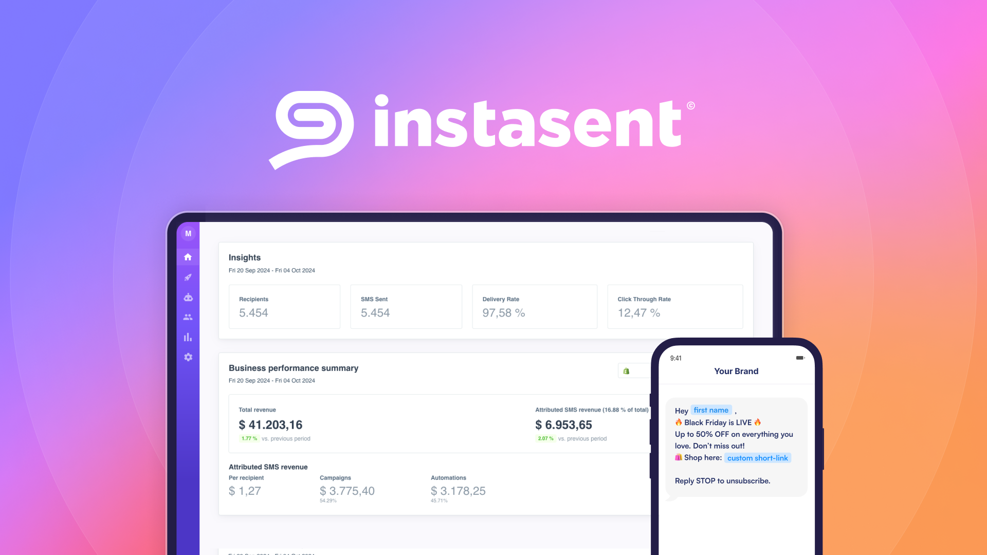 Instasent SMS – LIFETIME Deals by appsumo