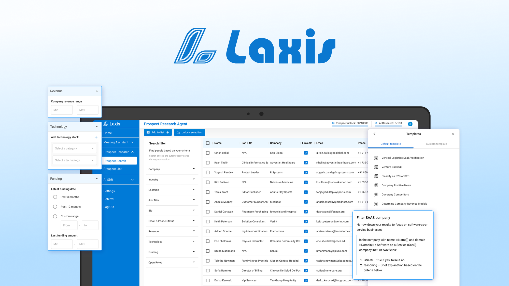 Laxis AI Prospect Research – LIFETIME Deals by appsumo