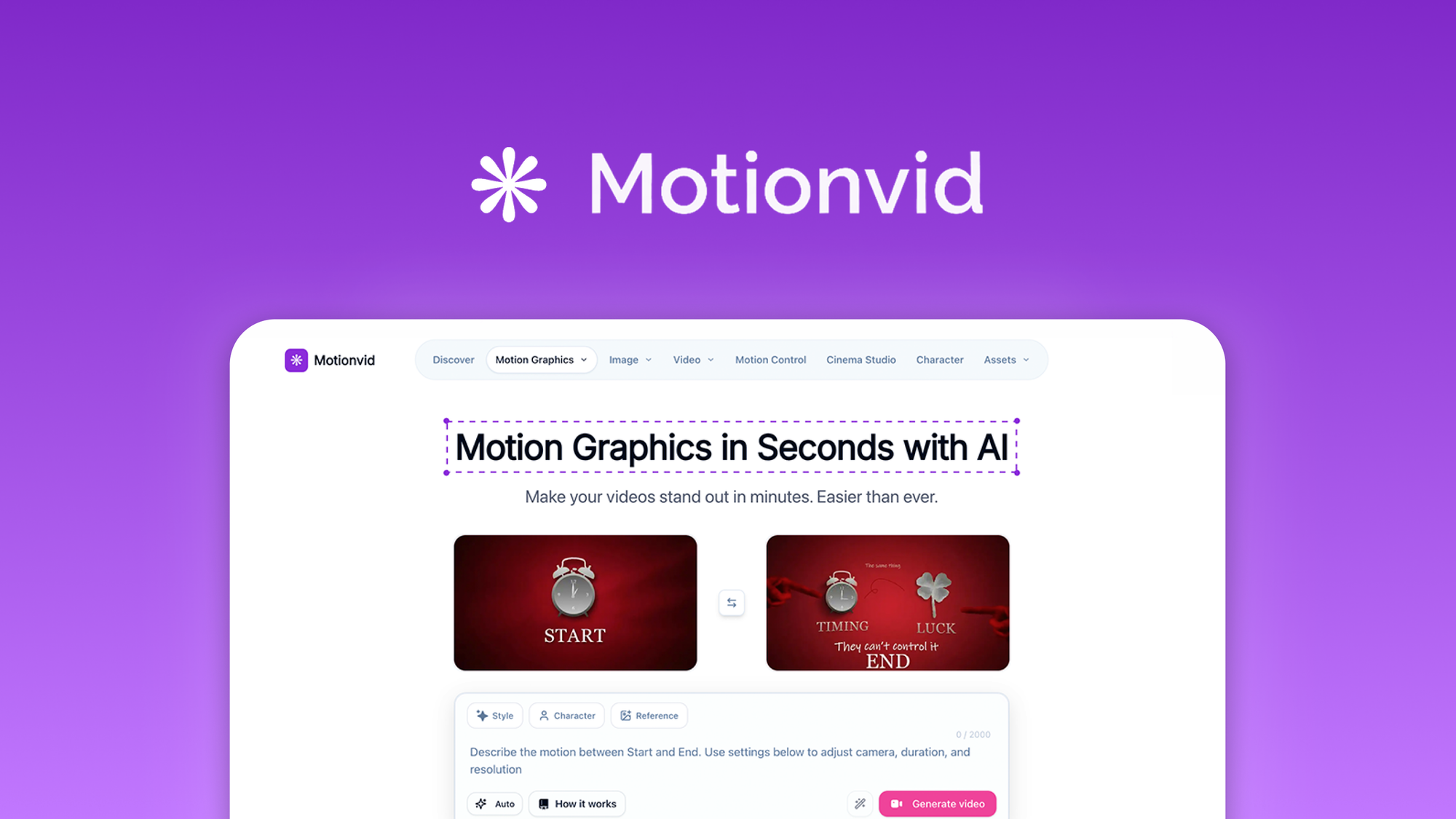 Motionvid AI – LIFETIME Deals by appsumo