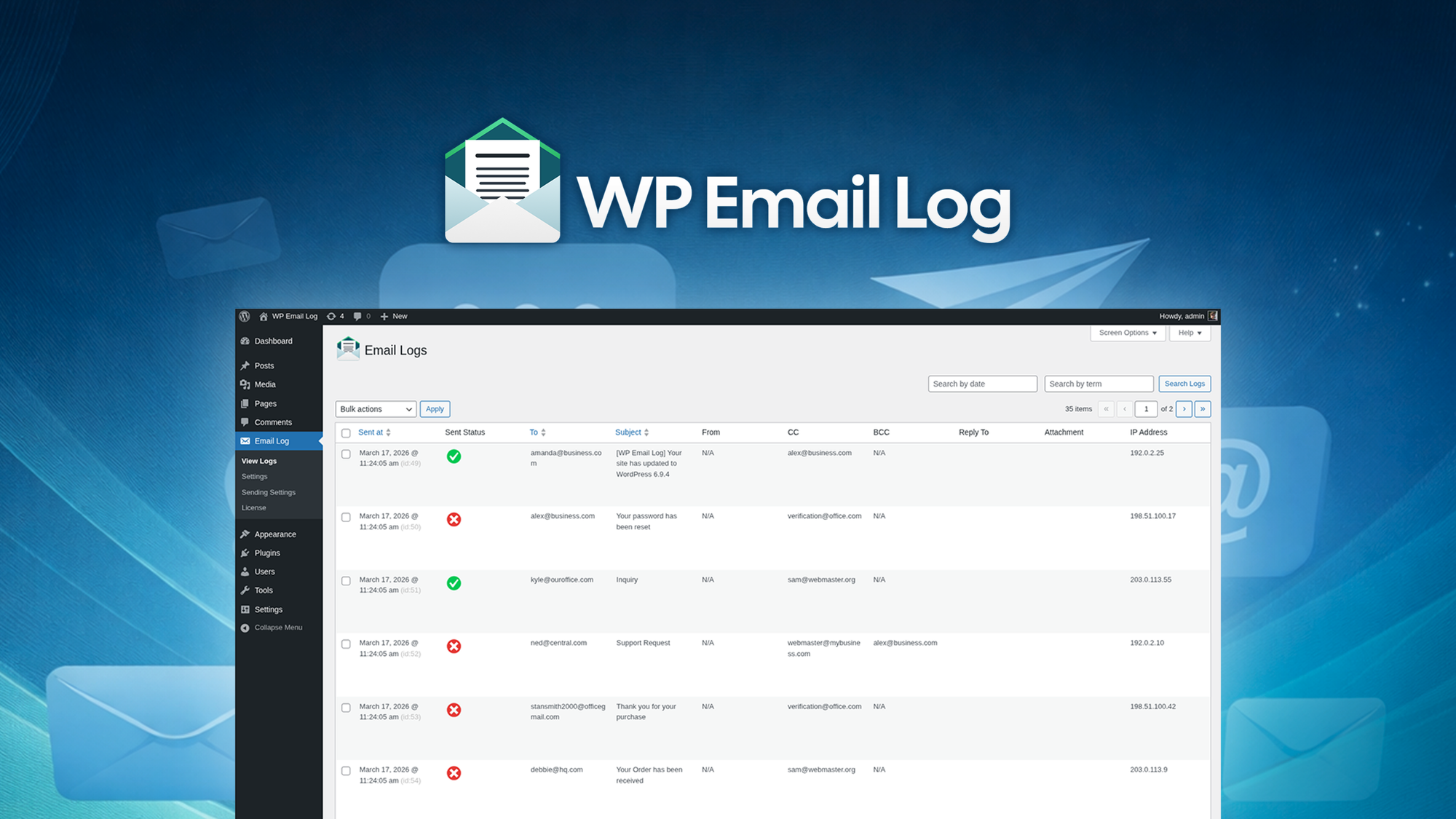 WP Email Log – LIFETIME Deals by appsumo