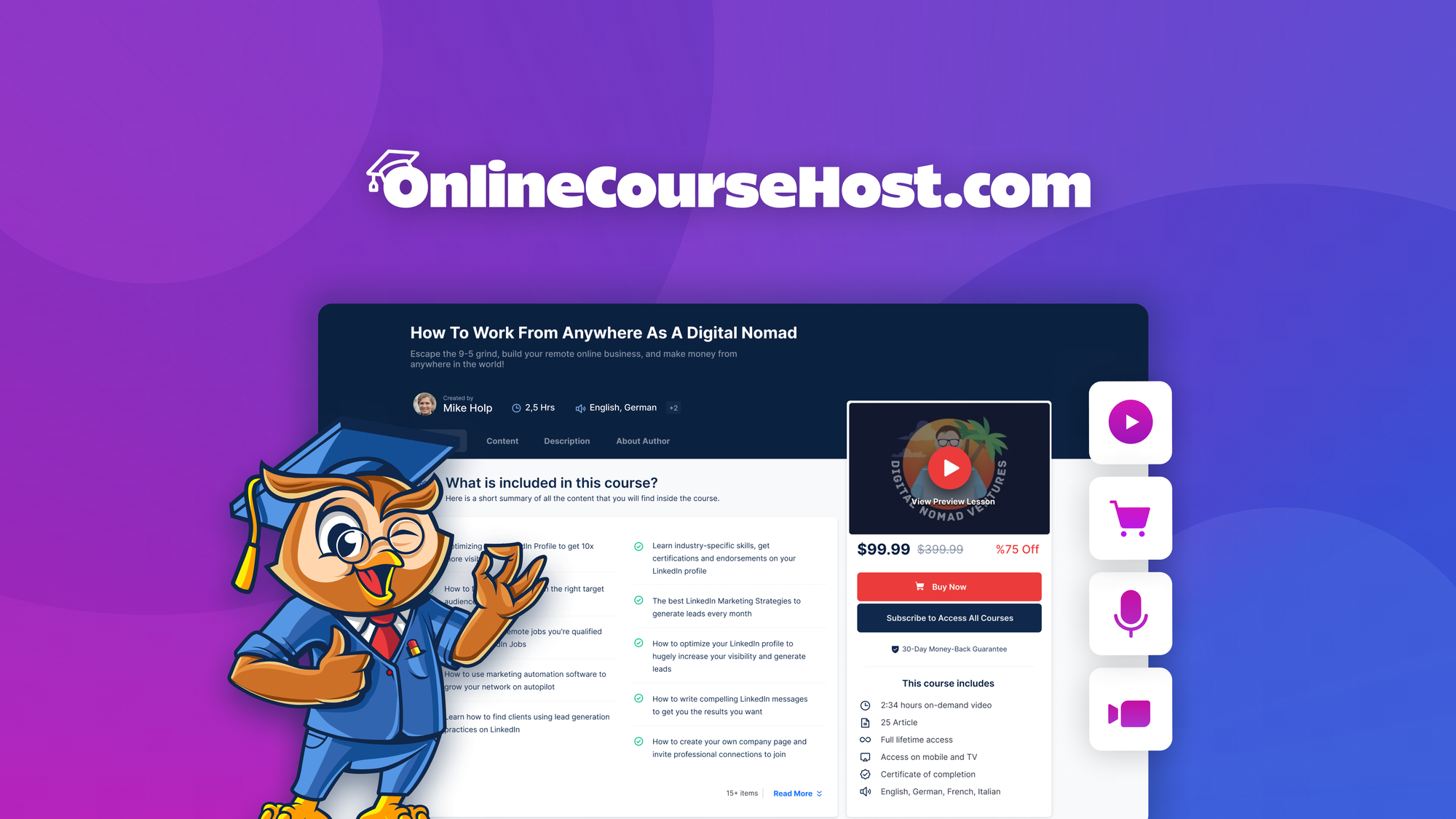 OnlineCourseHost.com – LIFETIME Deals by appsumo