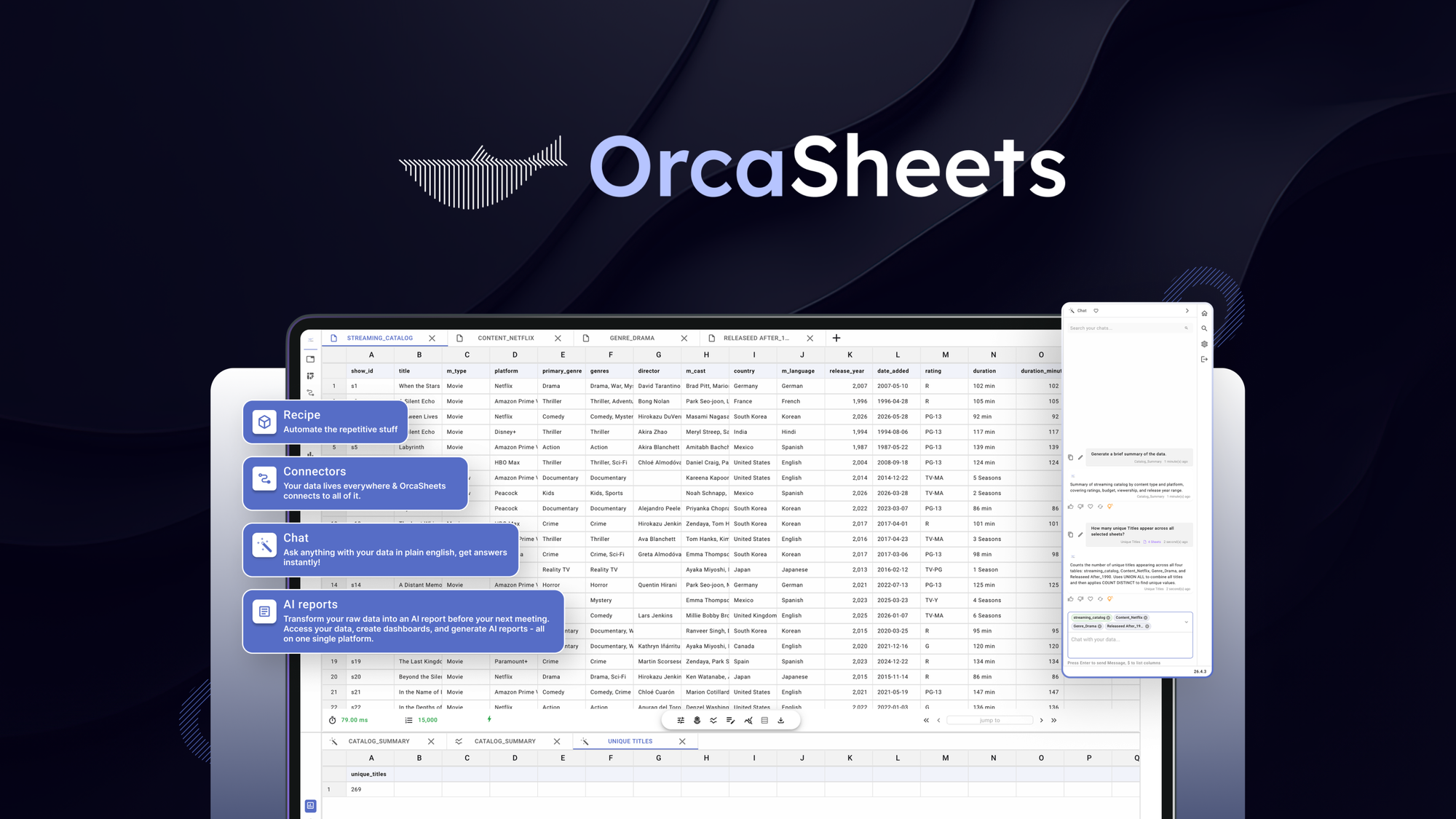 OrcaSheets – LIFETIME Deals by appsumo